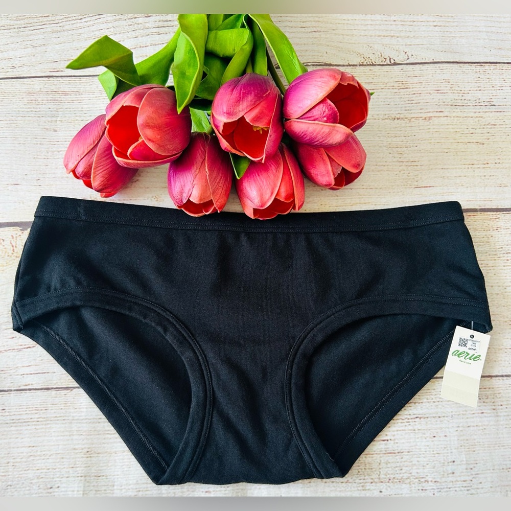 Aerie Superchill Black Cotton Boybrief Underwear Size S NWT
